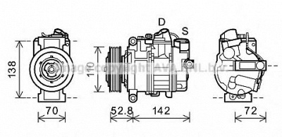AVA QUALITY COOLING bwk415 -  Компрессор, кондиционер